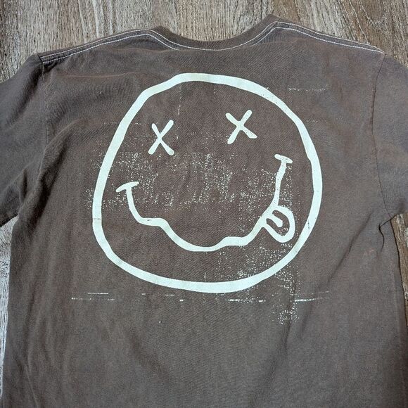 Nirvana Brown Logo Face Tee NWT - Picture 4 of 5